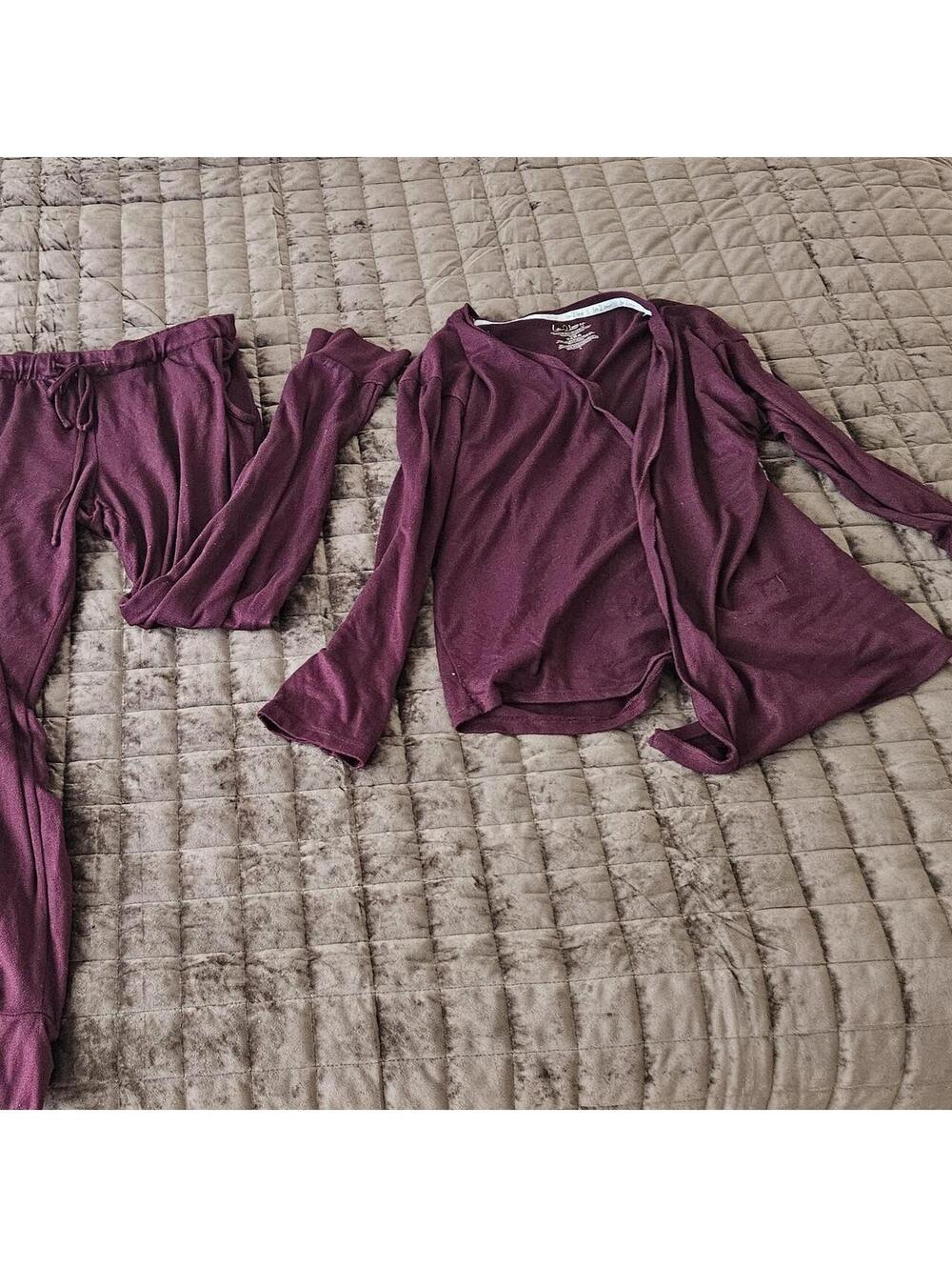 Love To Lounge Women's Burgundy and Purple Pajama